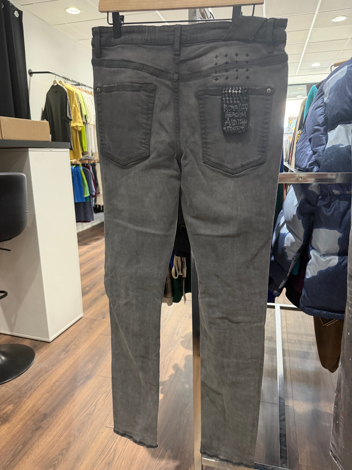 Ksubi Ripped Denim Jeans Gray