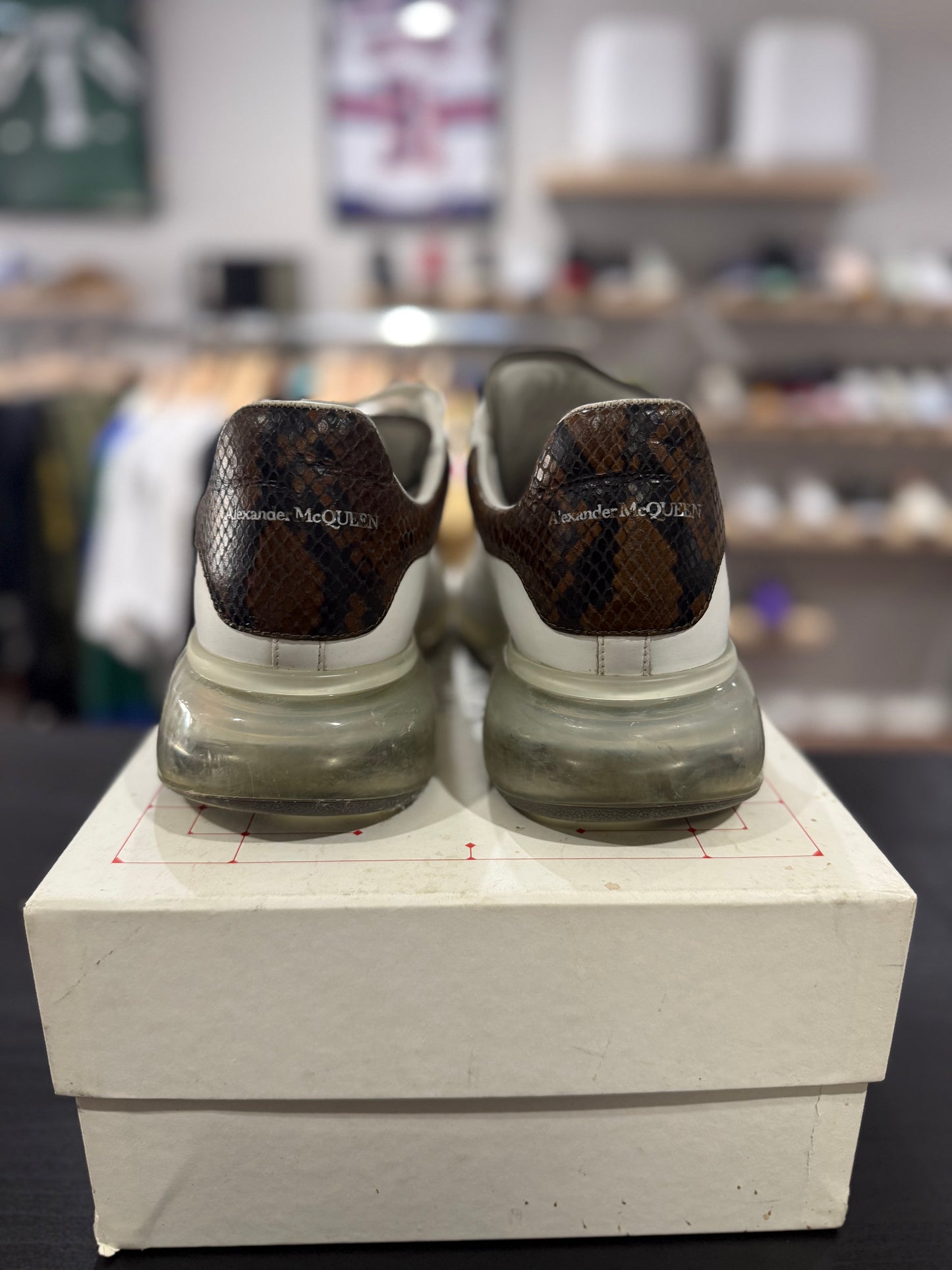 Alexander McQueen Oversized Snakeskin Sneaker
