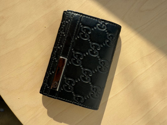 Leather Gucci Card Holder