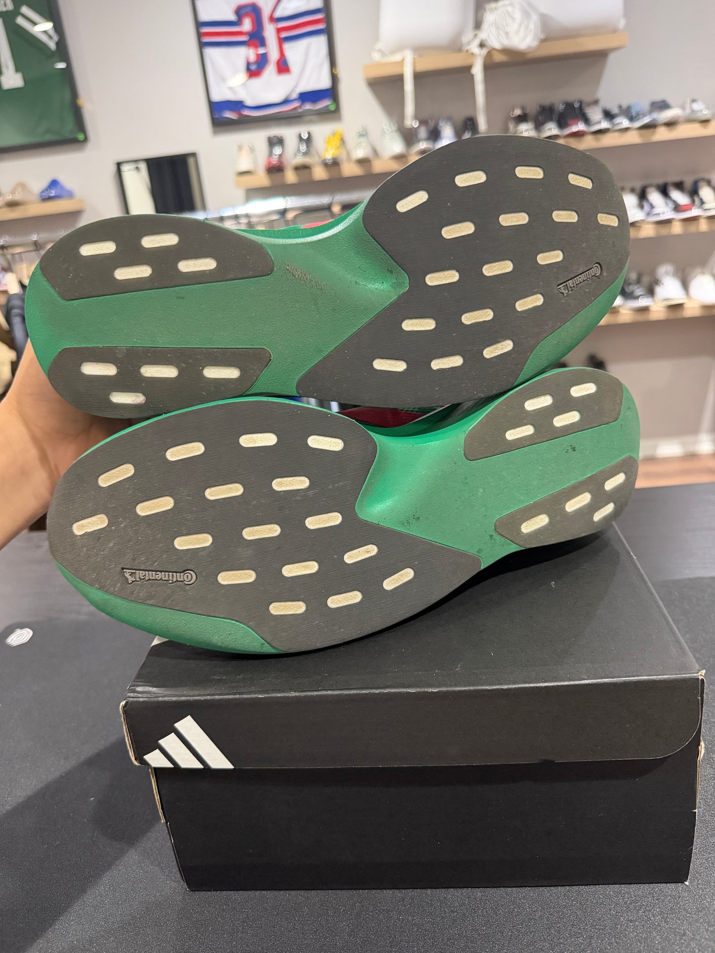 Adizero Evo SL Court Green/ Lucid Red