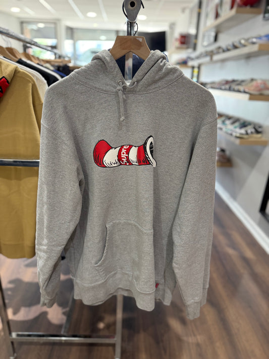 Supreme x Dr. Seuss Cat in the Hat Hooded Sweatshirt Heather Grey