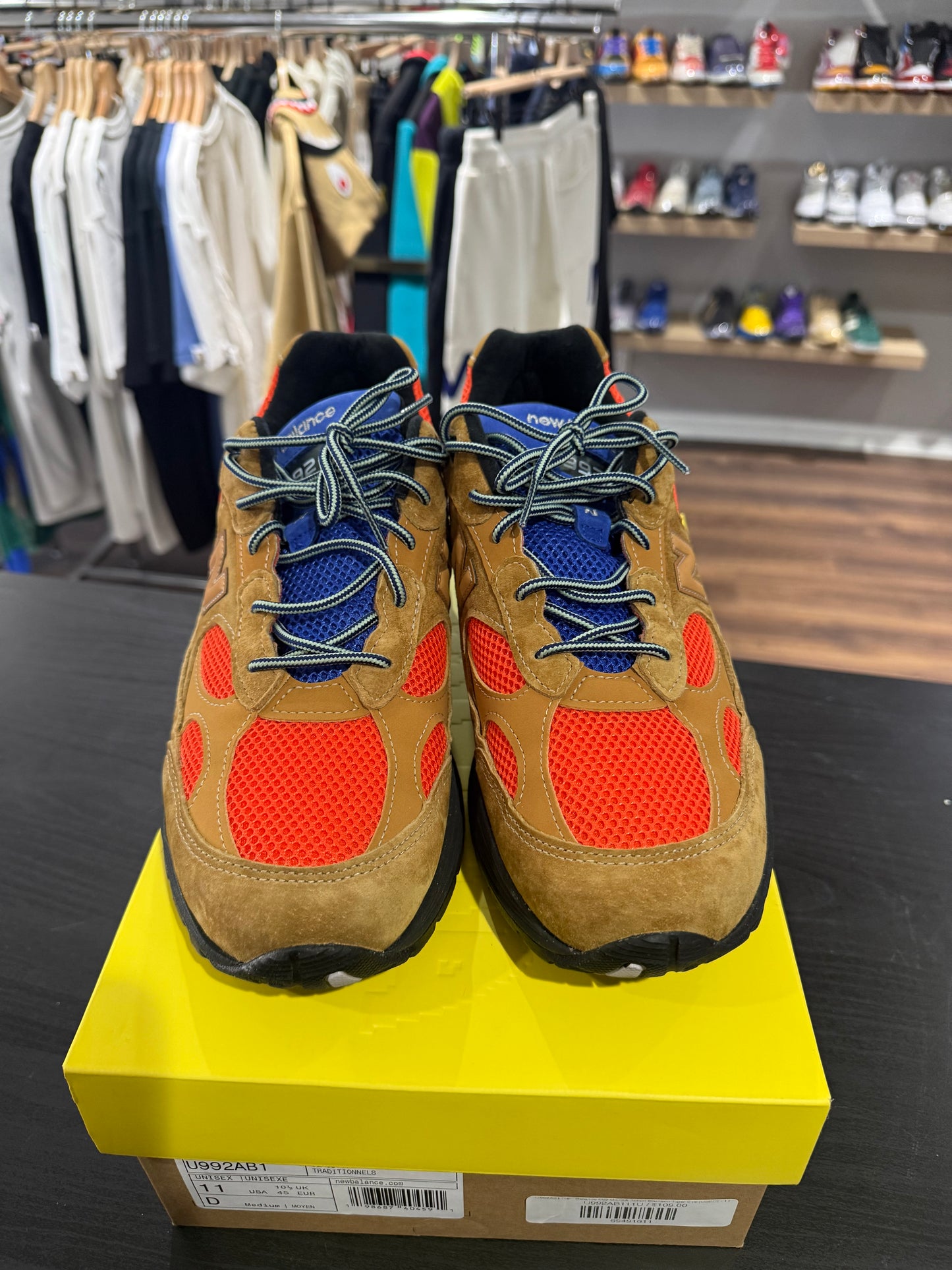Action Bronson x New Balance 992 Made in USA Tan Orange Blue