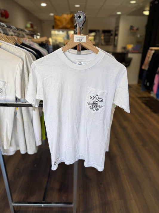 Chrome Hearts BS Fleur Scroll Logo Tee White