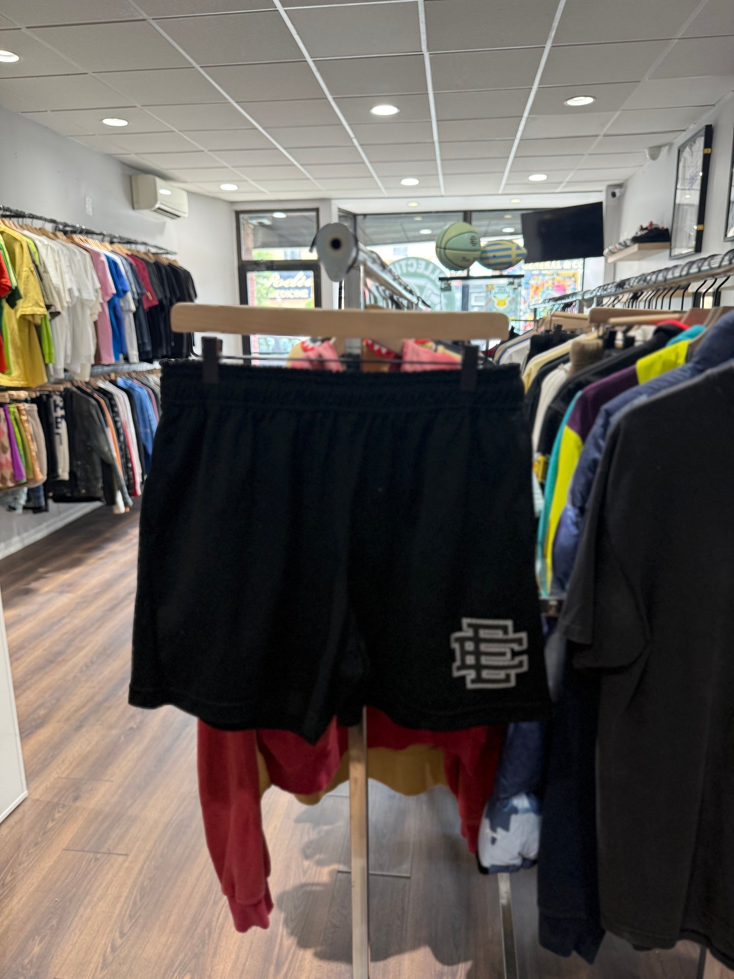 EE Black White Shorts