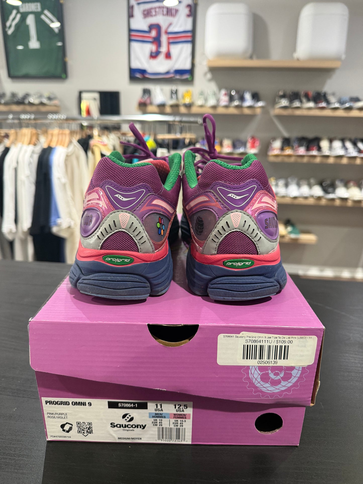 Jae Tips x Saucony ProGrid Omni 9 To Do List Pink