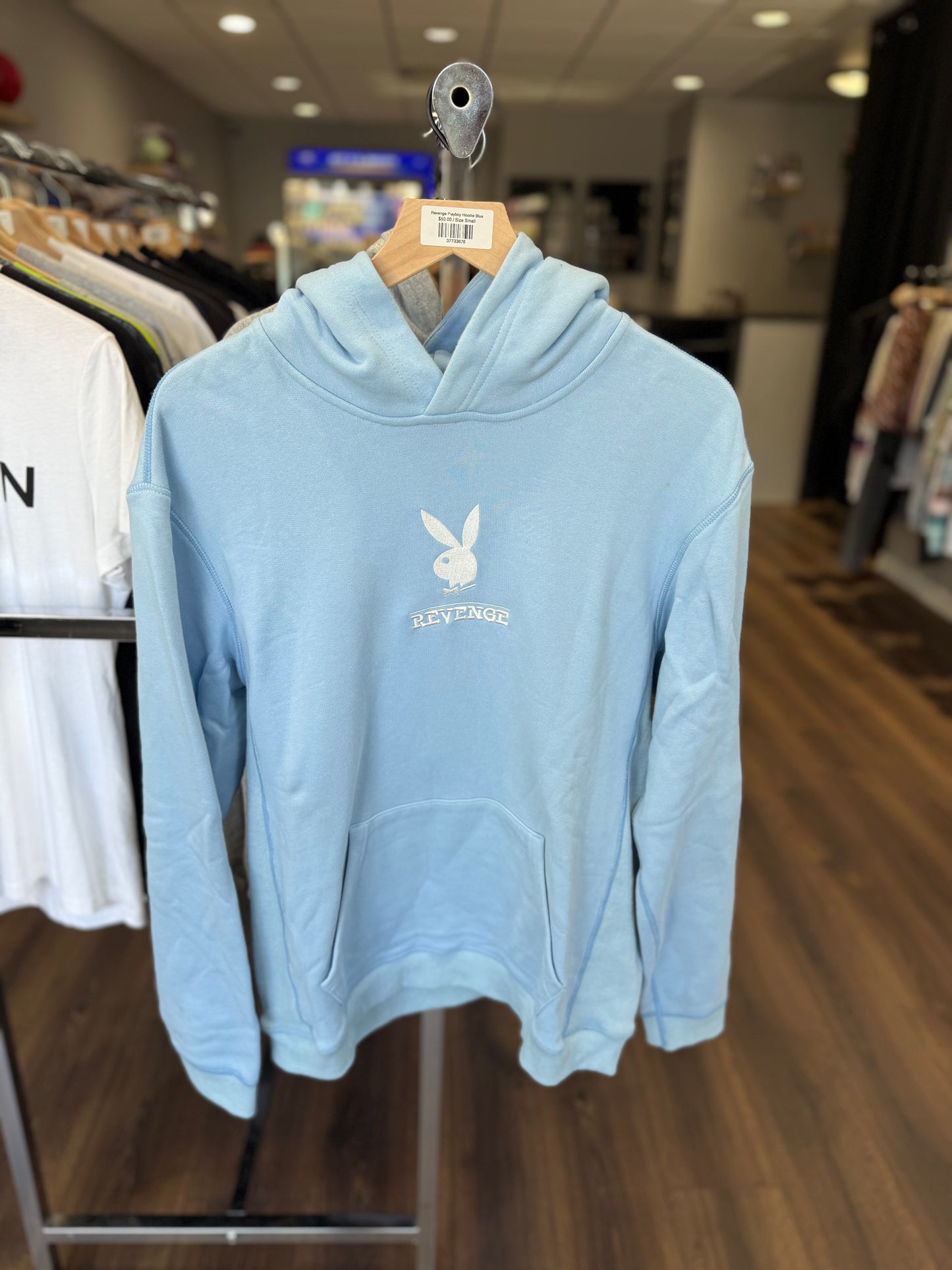 Revenge Playboy Hoodie Blue