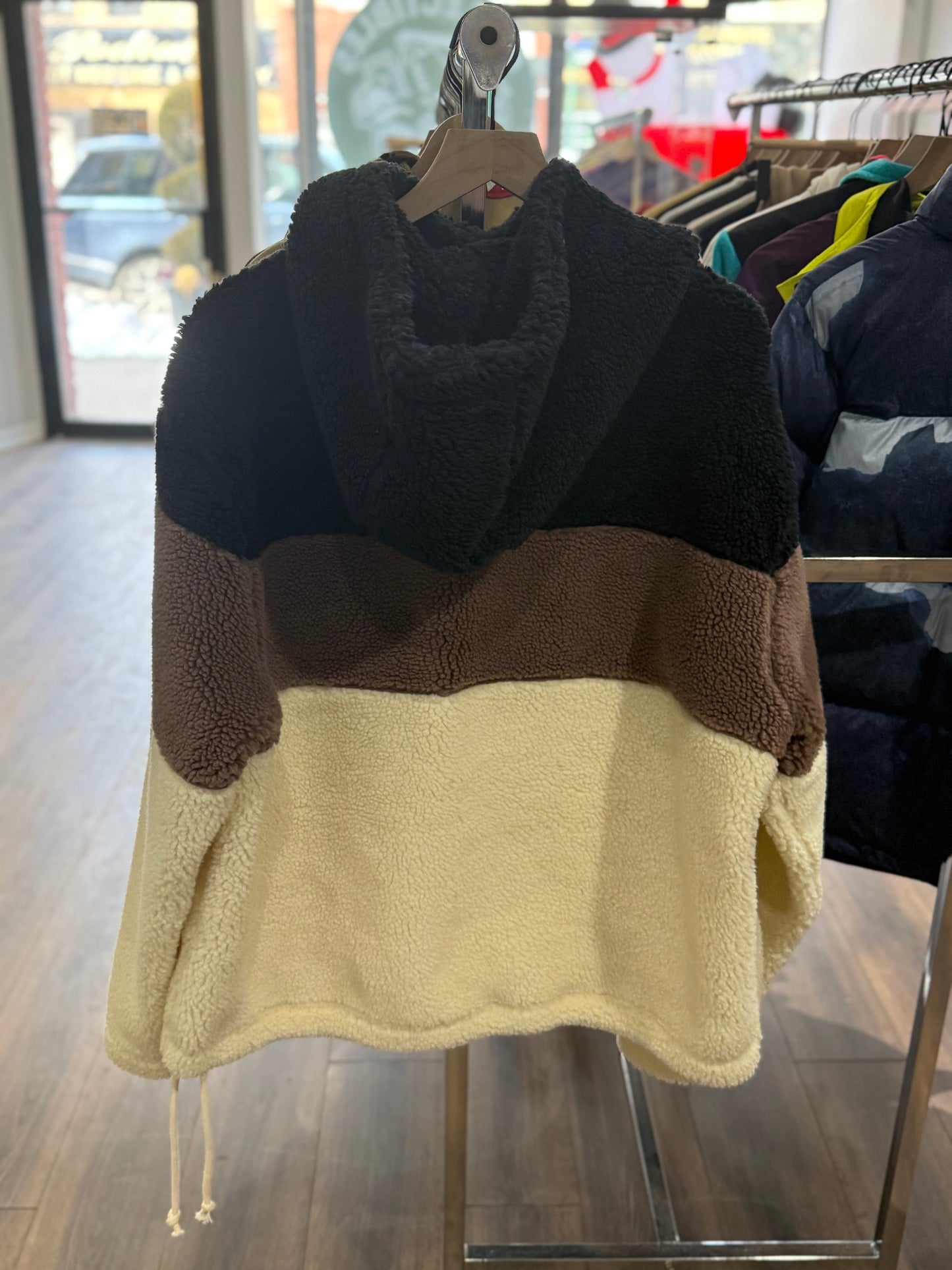 Kith Sherpa Double Pocket Hoodie Mauve