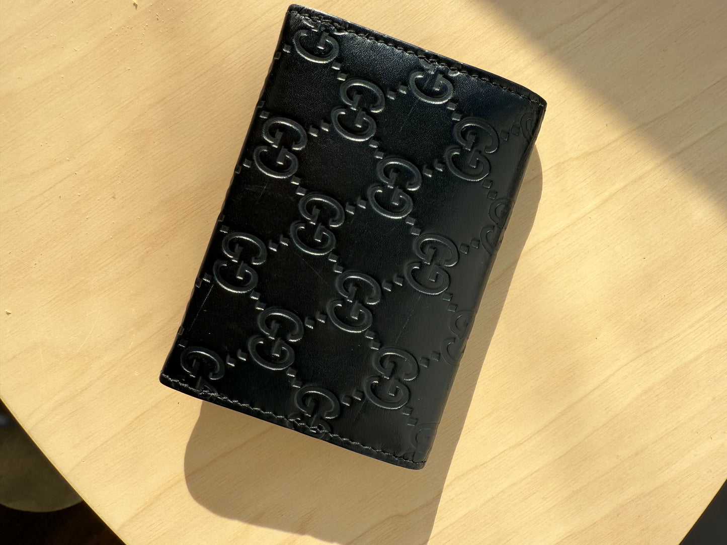 Leather Gucci Card Holder