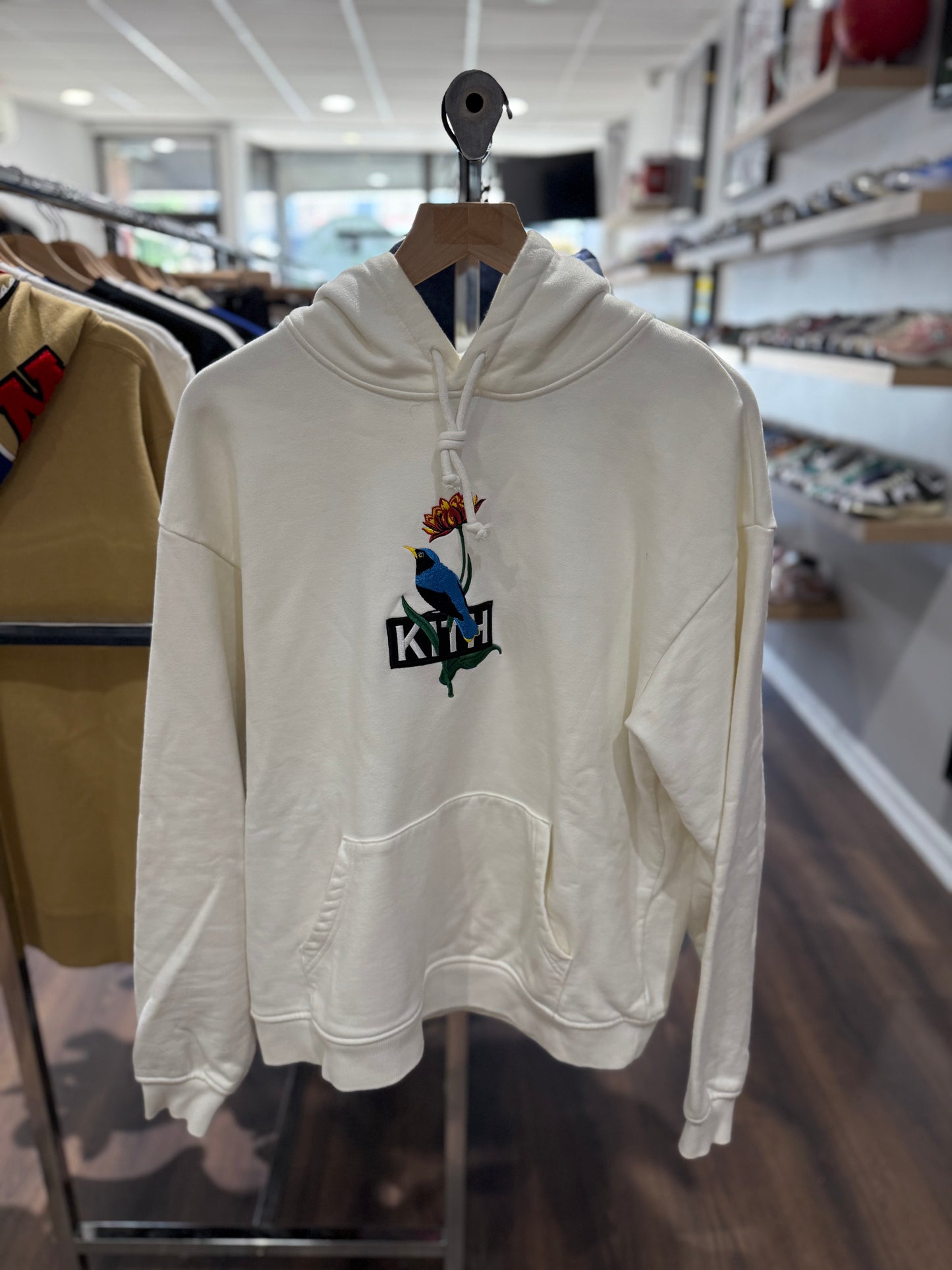 Kith Williams II Floral Bird Embroidered Hoodie Off White