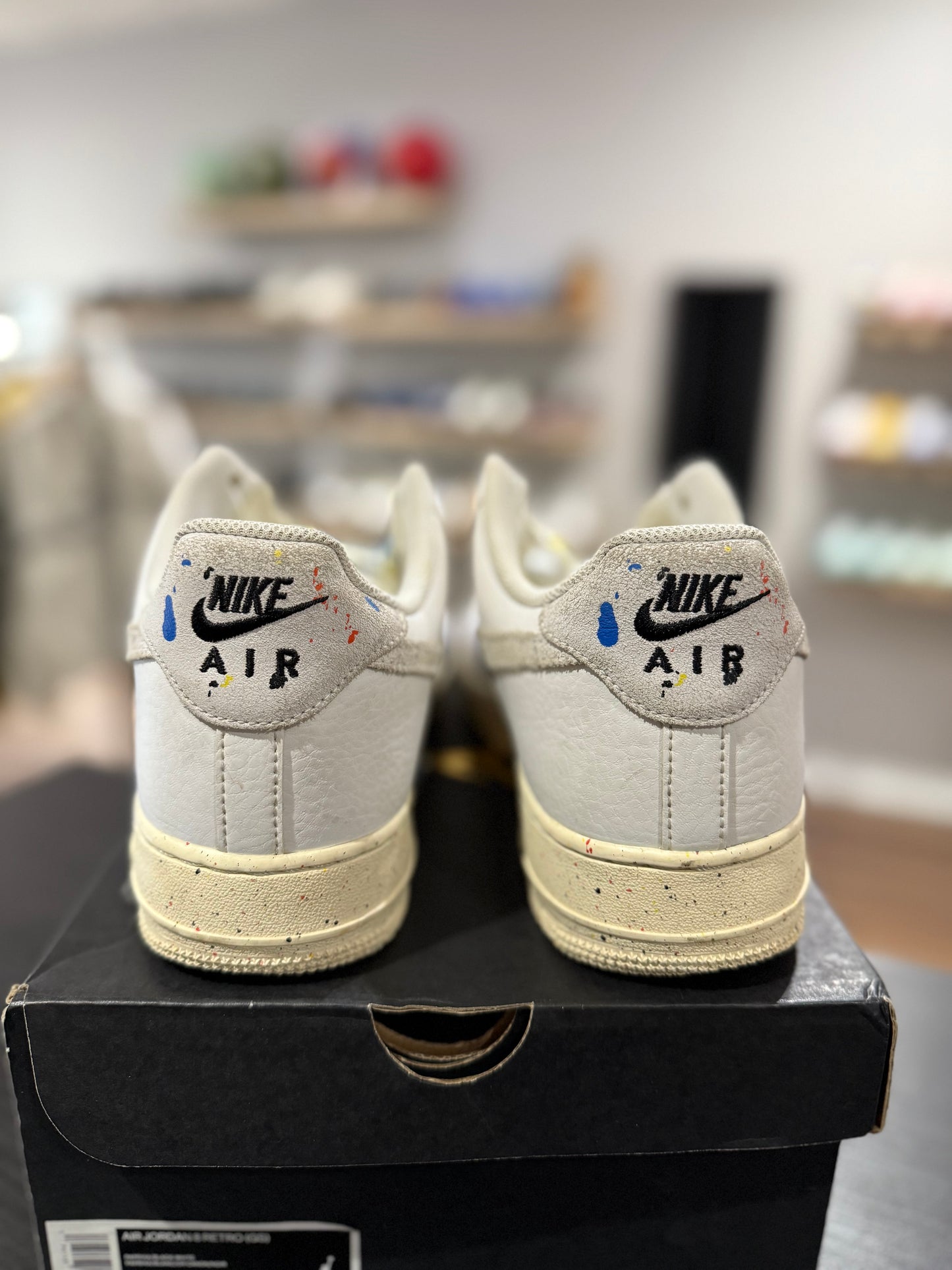 White Paint Splatter Air Force 1 Low (Used)
