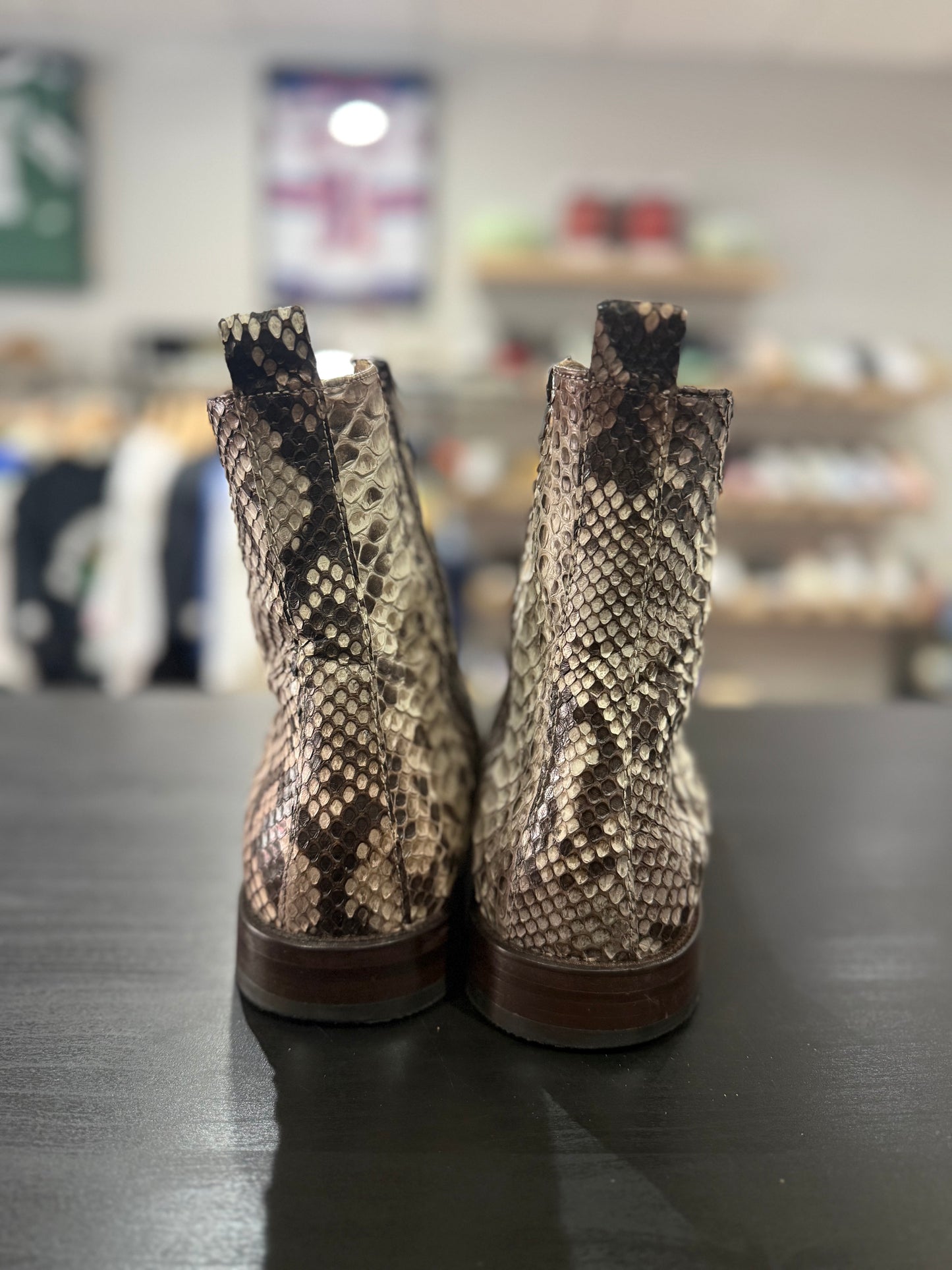 Vinci Natural Python Leather Boot