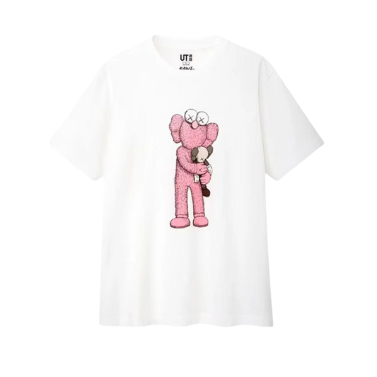 Kaws x Uniqlo Pink BFF Tee White