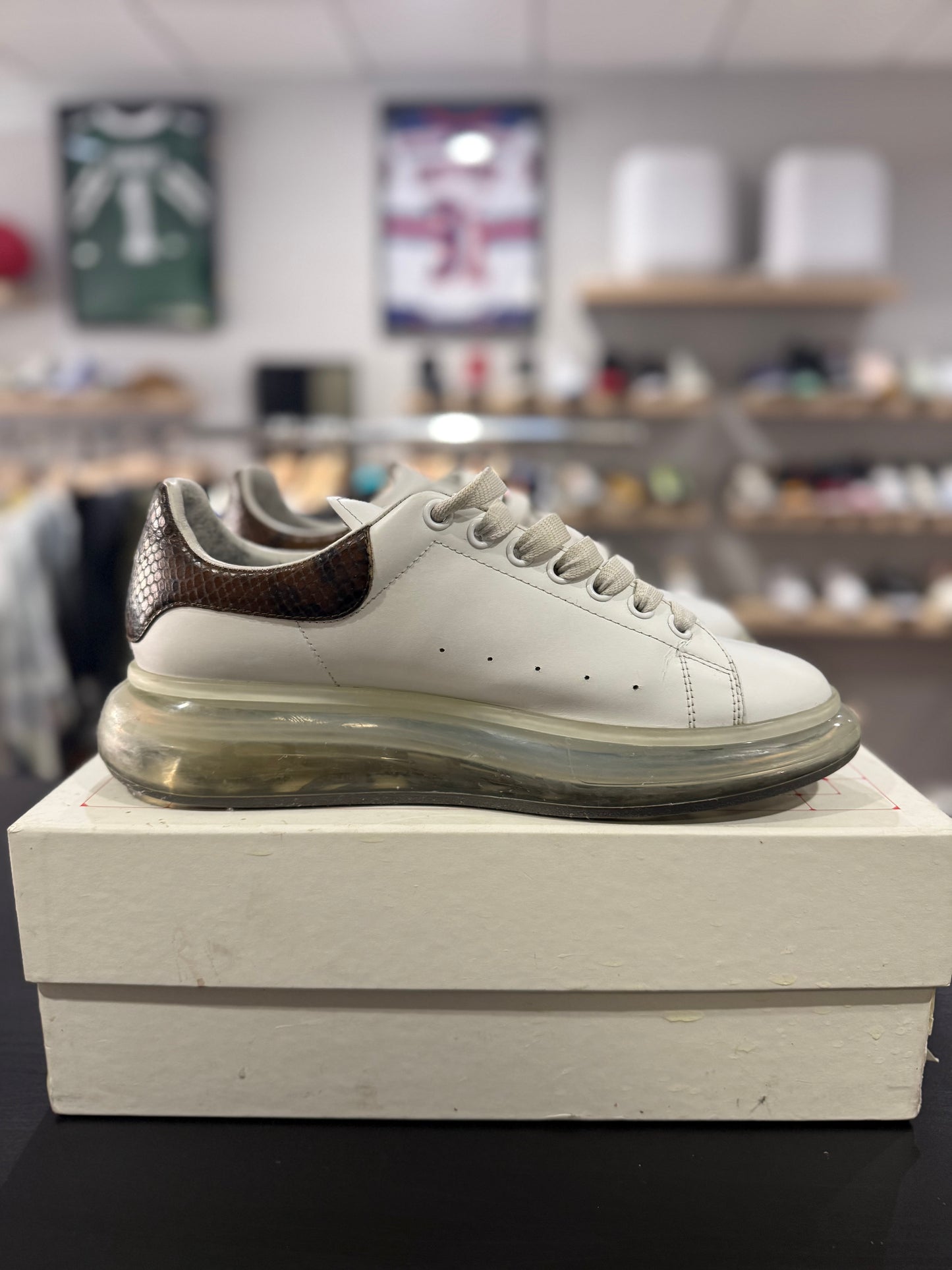Alexander McQueen Oversized Snakeskin Sneaker