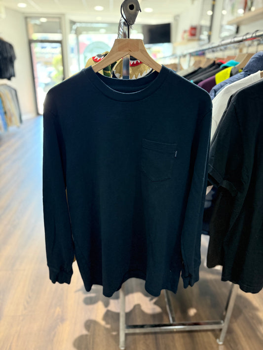 Supreme Long Sleeve Pocket Tee Navy