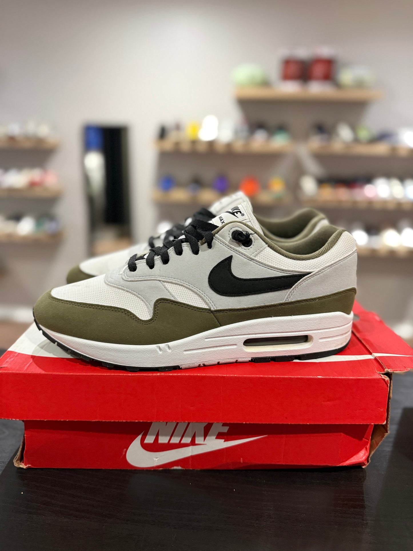 Air Max One White Army Green