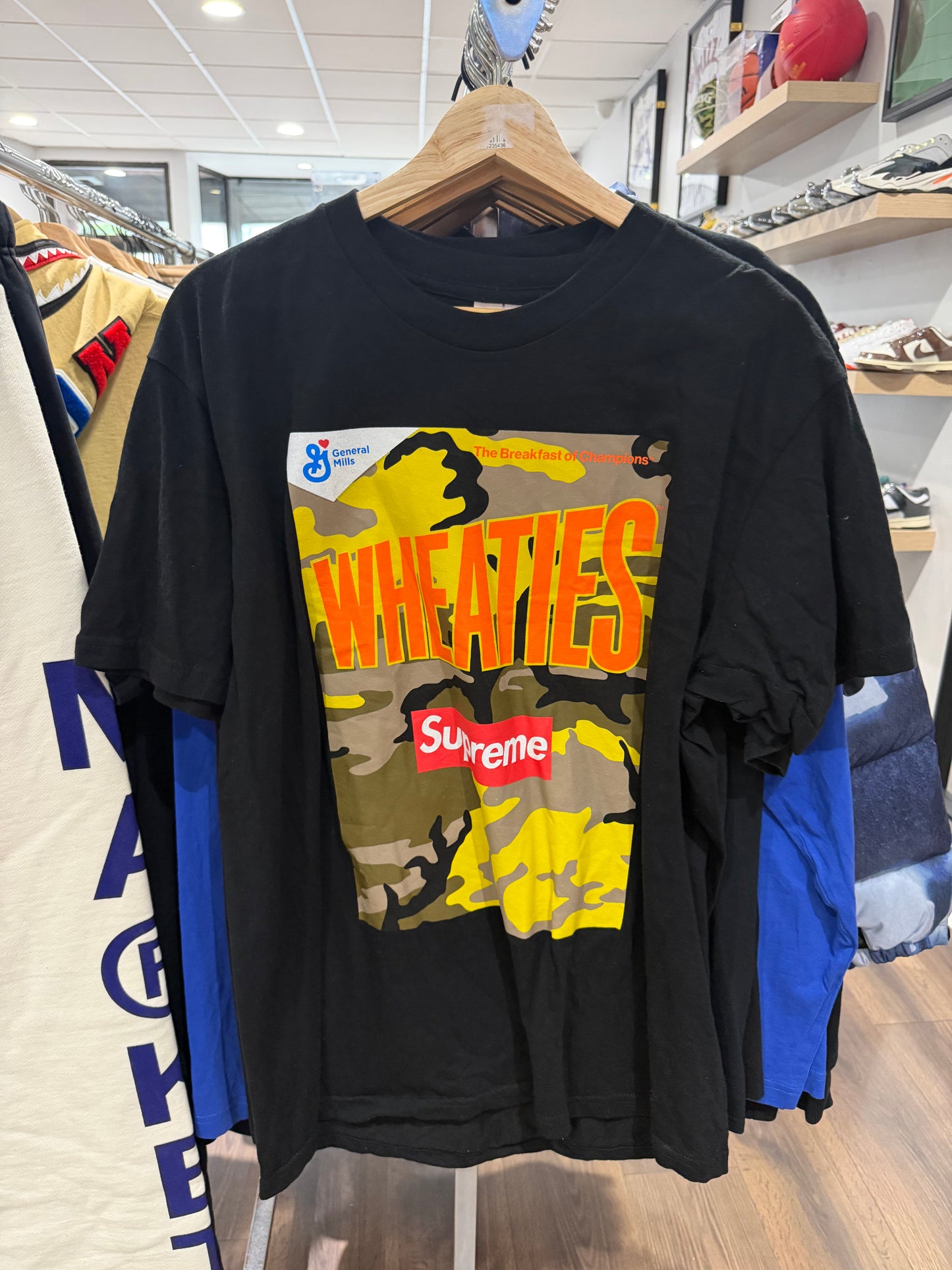 Supreme x Wheaties Tee Black
