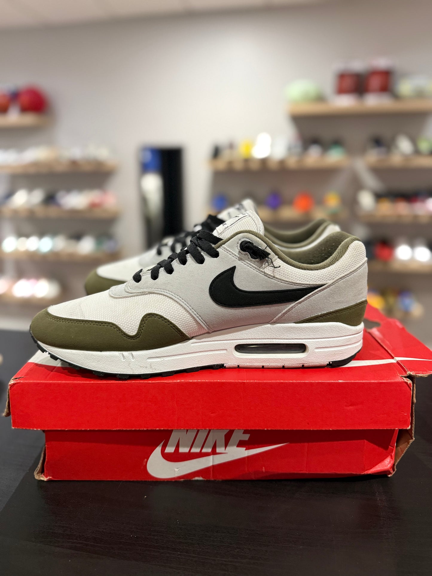 Air Max One White Army Green