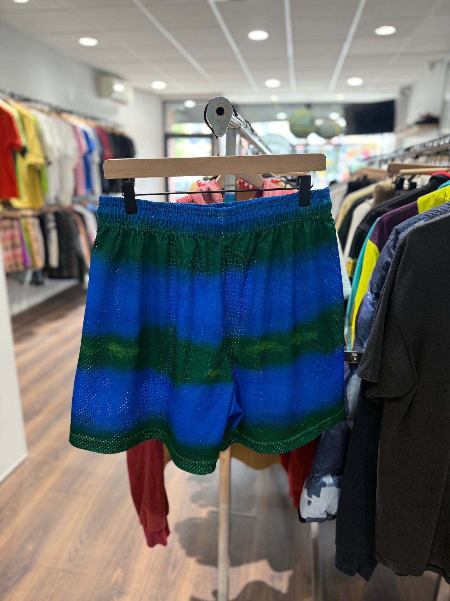 EE Blue Green Stripe Shorts