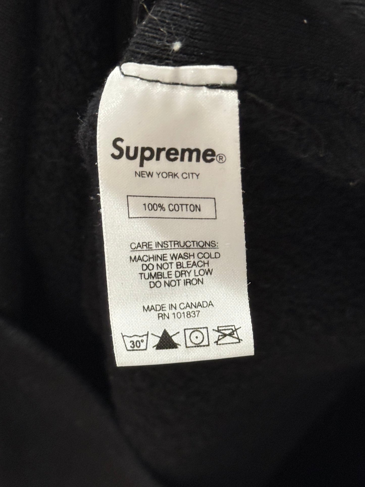 Supreme Portrait Hooded Sweatshirt Black