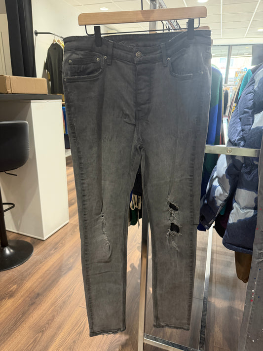 Ksubi Ripped Denim Jeans Gray