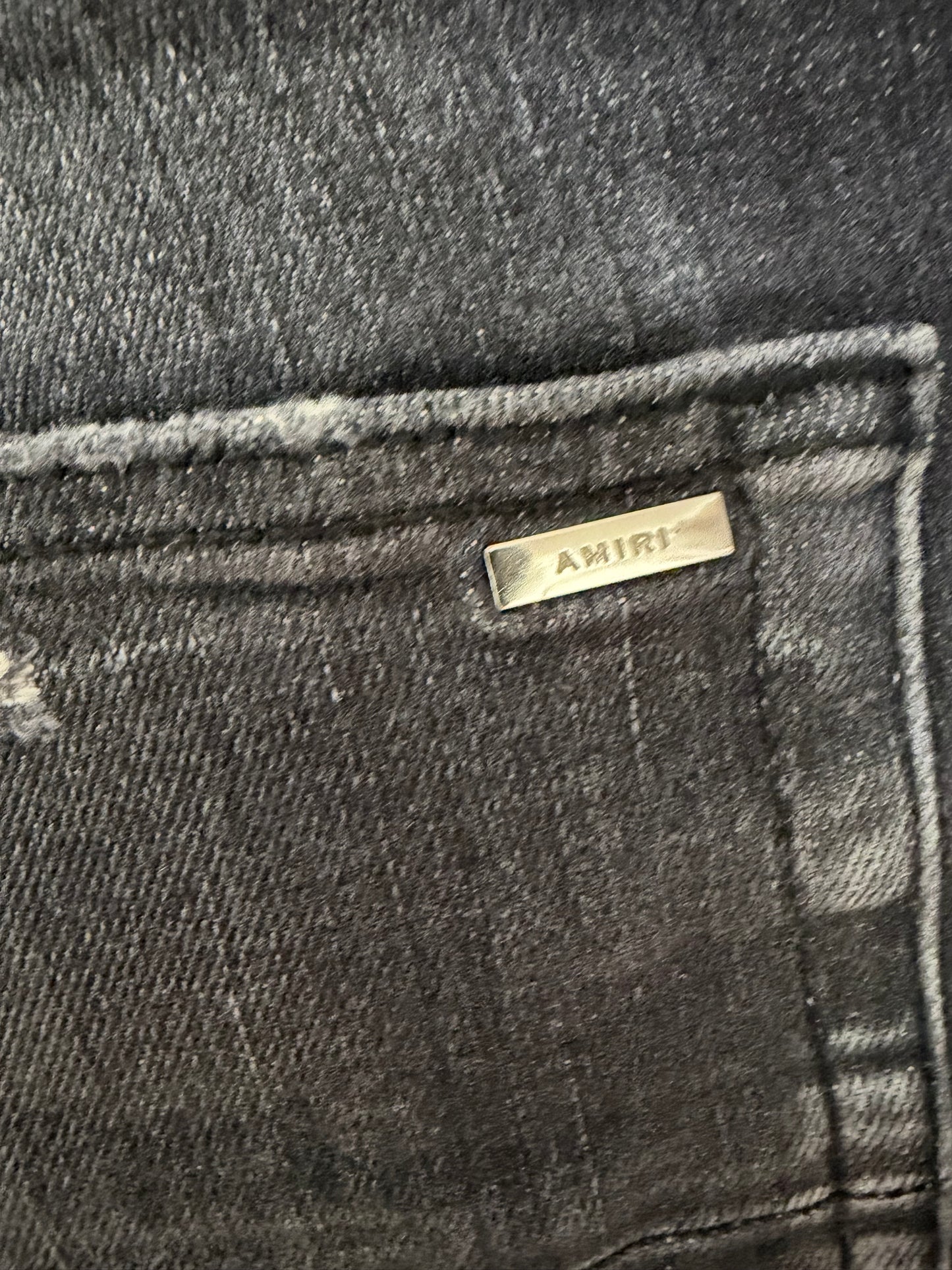 Amiri Jeans Distressed Gray