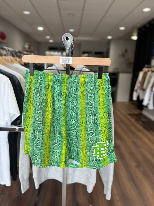 Eric Emanuel Shorts Green Snakeskin