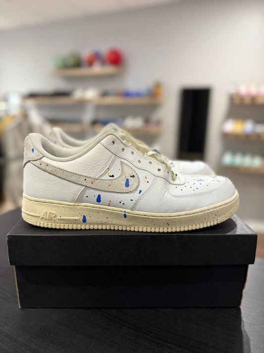 White Paint Splatter Air Force 1 Low (Used)