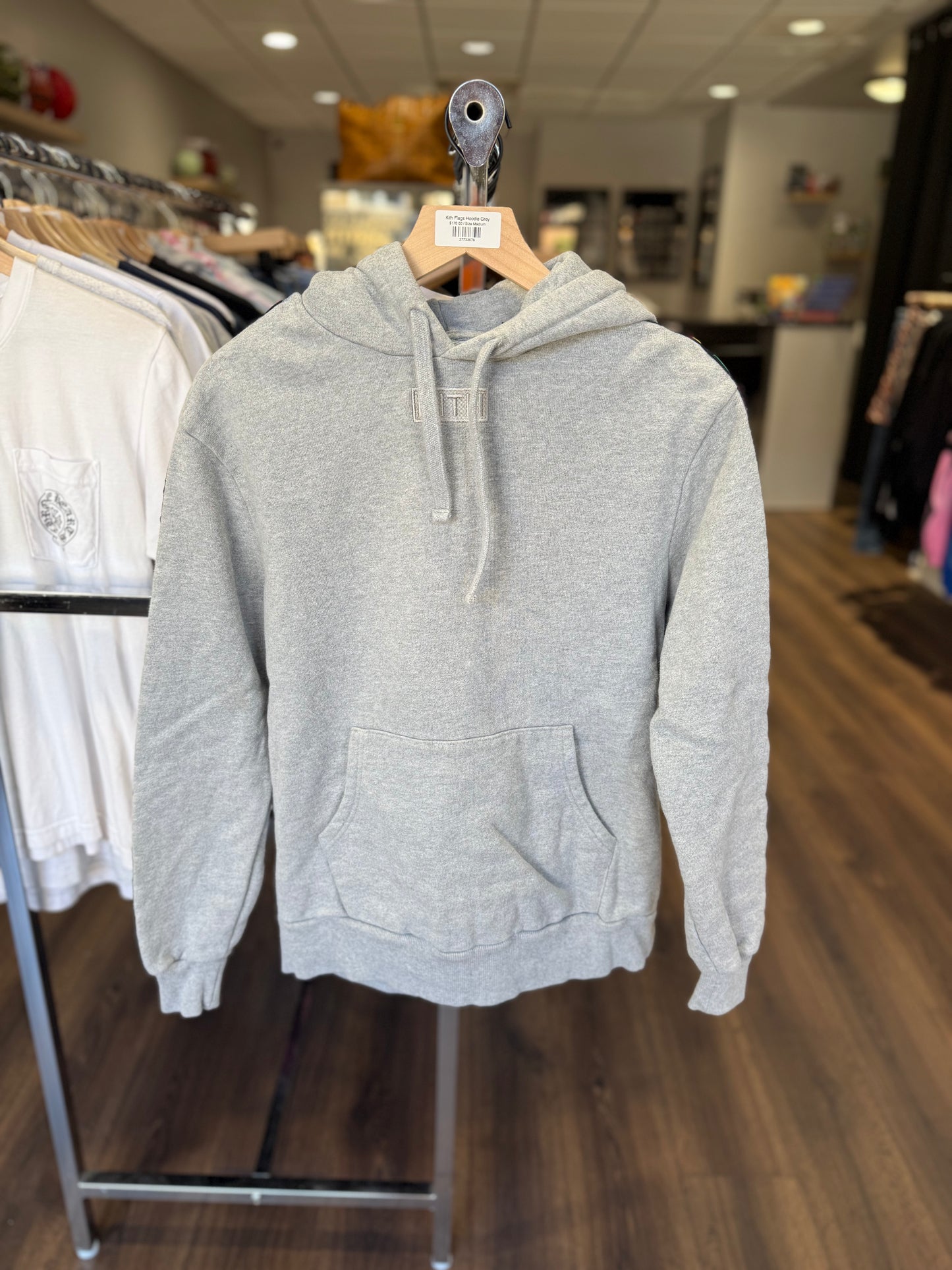 Kith Flags Hoodie Grey