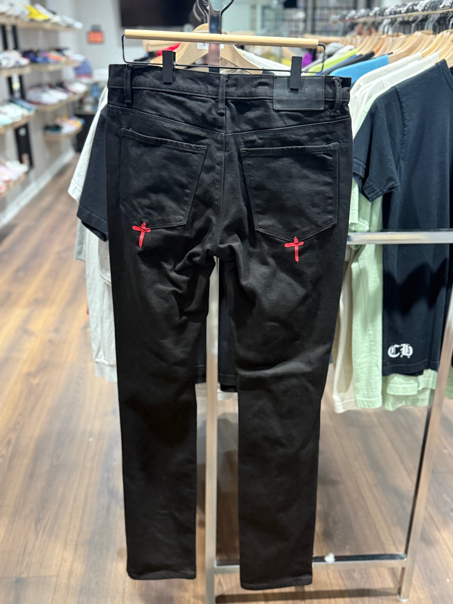 R+A Black Denim Jeans