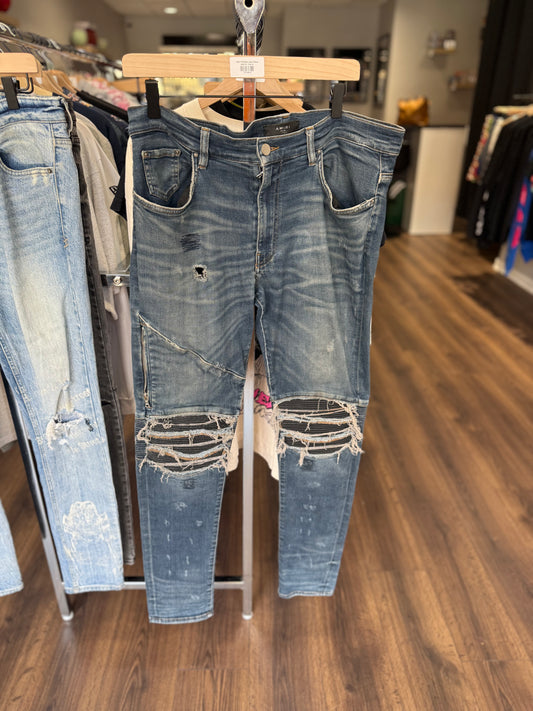 Amiri Ribbed Jeans Blue