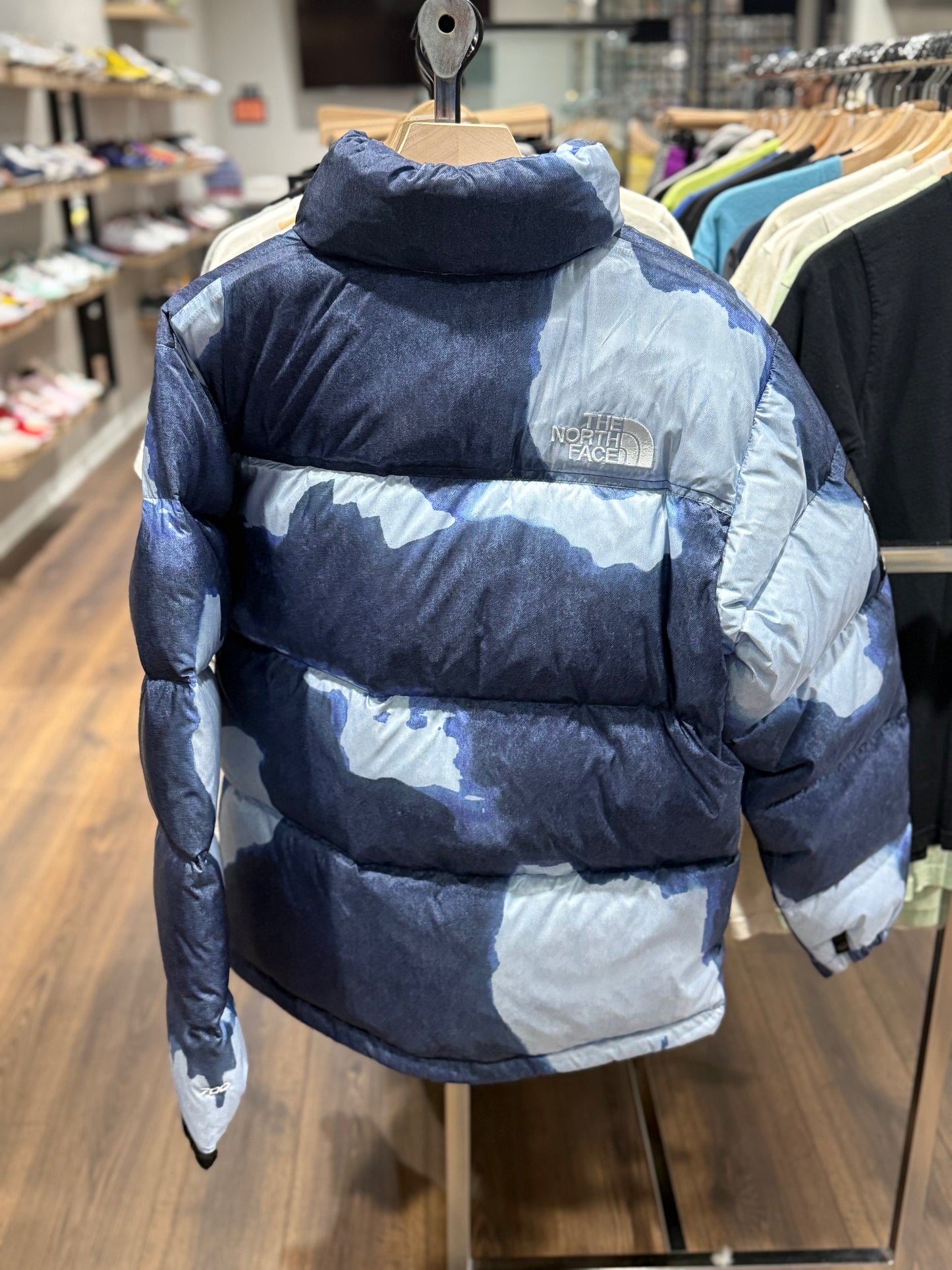 Supreme TNF Bleached Denim Nupste Jacket