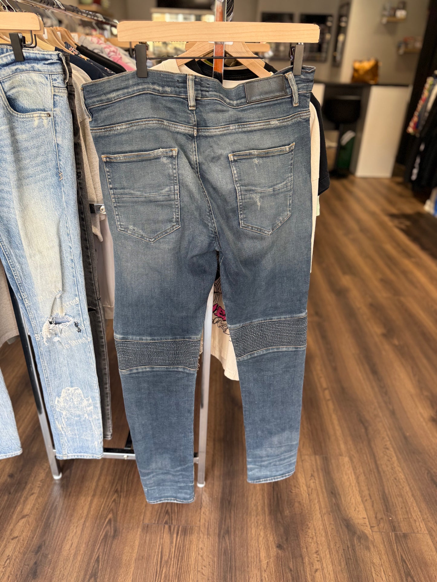 Amiri Ribbed Jeans Blue