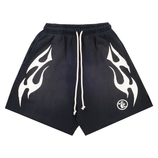 Hellstar Flame Shorts Black
