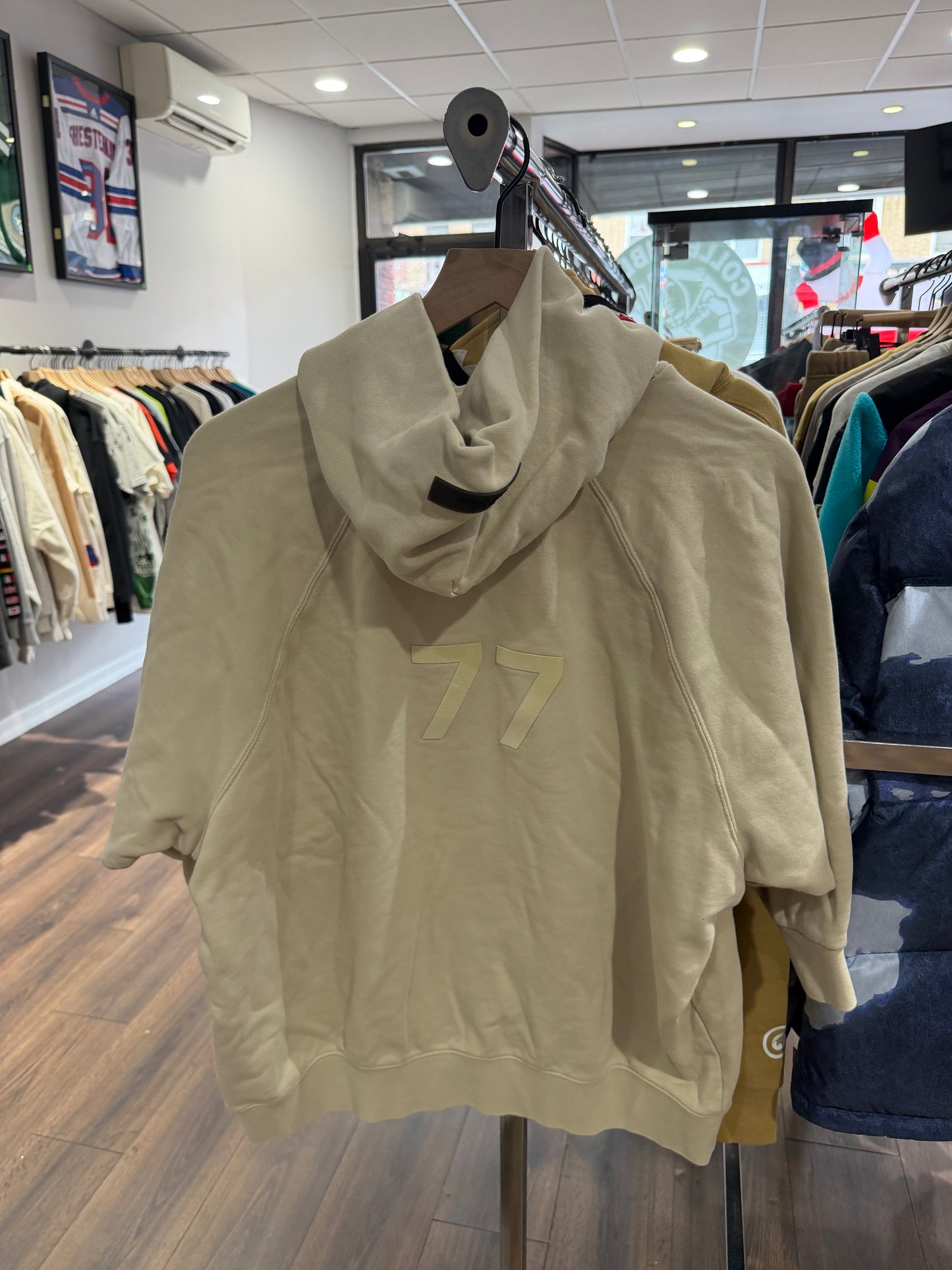 Essentials ‘77’ Hoodie Eggshell